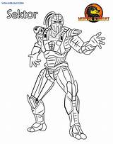 Mortal Kombat Cyrax Coloring Pages sketch template