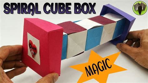 Magic Spiral Cube Box - DIY Tutorial by Paper Folds | Paper craft ...