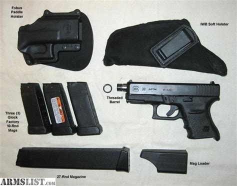 ARMSLIST - For Sale: Glock 30SF (.45ACP) & Accessories