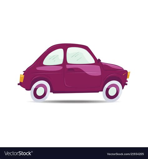 Purple cartoon car Royalty Free Vector Image - VectorStock