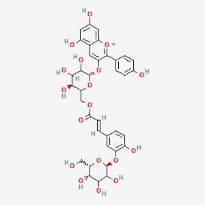 Pelargonidin 3-[6-(3-glucosylcaffeyl) glucoside] | C36H37O18+ | CID 44256638 - PubChem