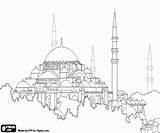 hagia Sophia Mosque Coloring Page Hagia sophia  Mejikuhibiniu Coloring sketch template
