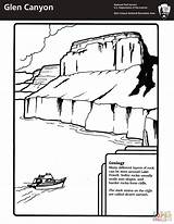 Cliffs Near Lake Powell At Glen Canyon coloring page  Free Printable sketch template