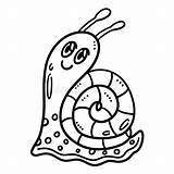 Cute Snail Coloring Page sketch template