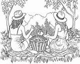Picnic Coloring Pages sketch template