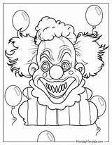 Printable Clown Coloring Pages 2025 sketch template