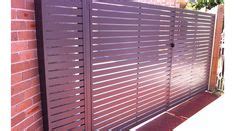 Aluminium slat 12mm gaps double swinging gates and panel Door Gate, Carport, Double Doors ...