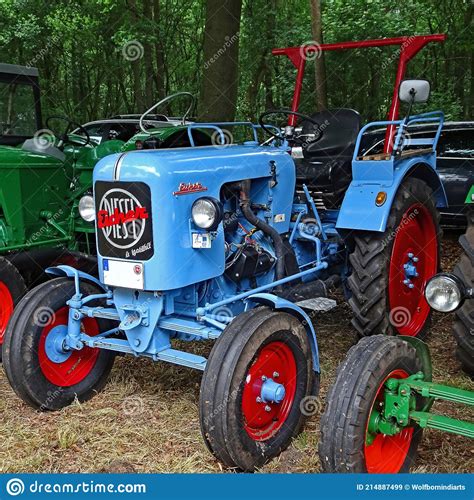 Classic Tractors: Blue Eicher Diesel Tractor Editorial Stock Image - Image of history, oldtimer ...