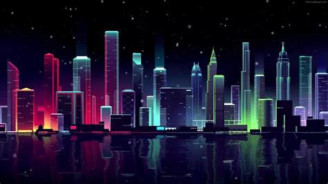 Neon Anime Town Wallpapers - Wallpaper Cave