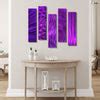 Purple Etched Metal Wall Art Accent Panels by Jon Allen 24" x 6"- 5 Easy Pieces Purple ...