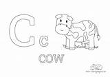Coloring Page Letter C Is For Cow  Free Pages sketch template