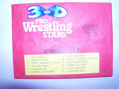 Rarest Wrestler Andre Giant Wrestling Card 3-D Topps 1985 & Wrapper ...