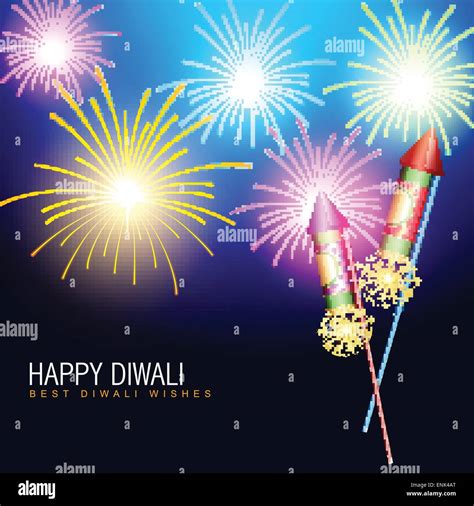 diwali fireworks with rocket cracker Stock Vector Image & Art - Alamy