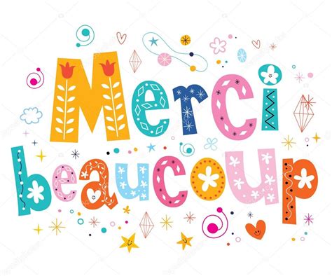 Merci beaucoup merci beaucoup en lettrage français image vectorielle ...