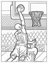 A Basketball Player Jumping Up To Dunk The Ball In Front Of another  sketch template