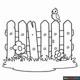 Fence Coloring Page  Easy Drawing Guides sketch template