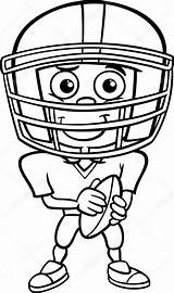 American Football Player Coloring Page sketch template