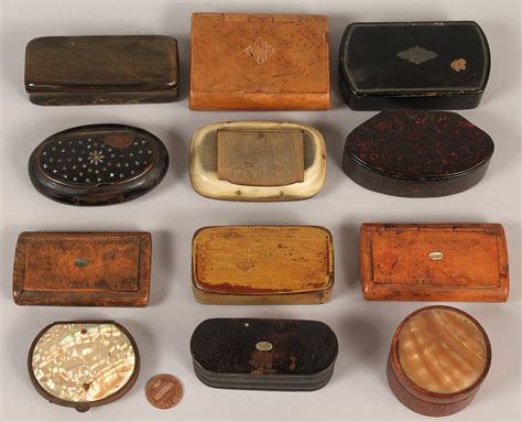 Lot 266: Eleven assorted snuff boxes | Case Auctions