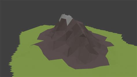 Mountain Low Poly (Mount1) Free 3D Model - .3ds .obj .blend .stl - Free3D