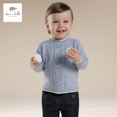 DB2743 dave bella winter 100% cashmere toddlers textile infant clothes baby boys cashmere baby ...