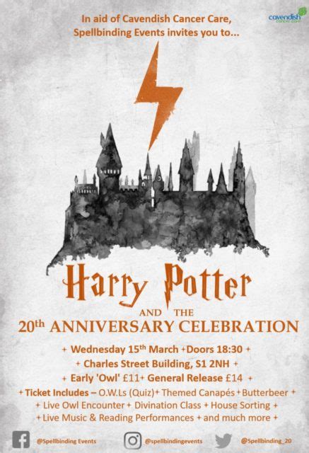 Harry Potter 20th Anniversary celebration | Cavendish Cancer Care