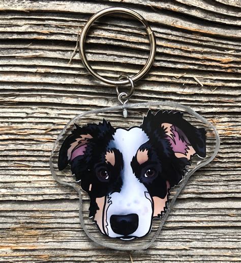 Custom Dog Keychain HEAD ONLY / Personalized Dog Keychain / | Etsy