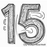 Number 15 Coloring Pages  Free & Printable sketch template