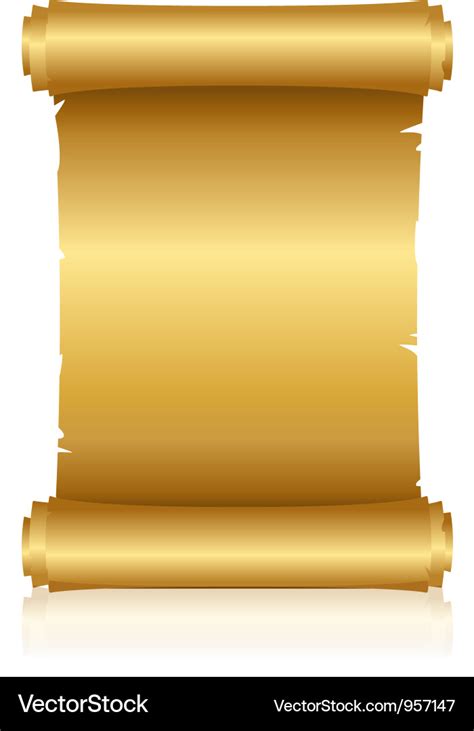 Gold shiny scroll Royalty Free Vector Image - VectorStock