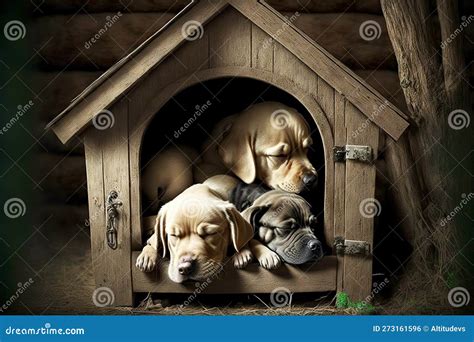 Puppies Sleeping Together - Ai Generated Image Stock Photo ...