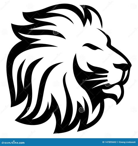 Silhouette Of Lion,head Two Lion Vector Illustration | CartoonDealer.com #162978569