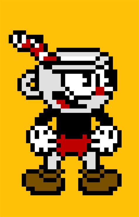 Editing cuphead pixel art - Free online pixel art drawing tool - Pixilart