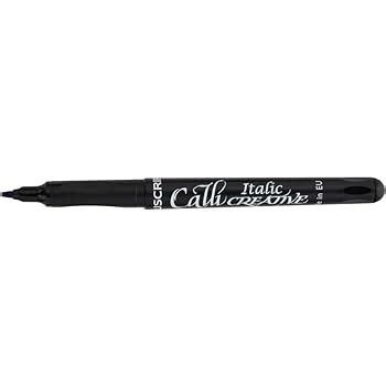 Papermate Berol Italic Calligraphy Lettering Pens Pack of 2 Pens - Medium & Fine Line Black Ink ...