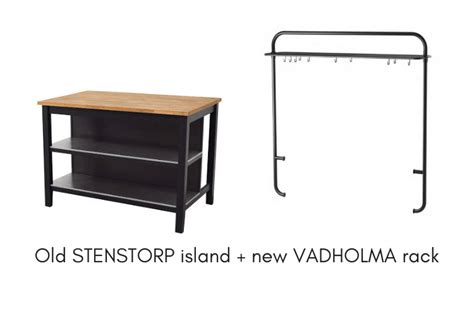 Upgrade freestanding kitchen island with a hot new rack - IKEA Hackers