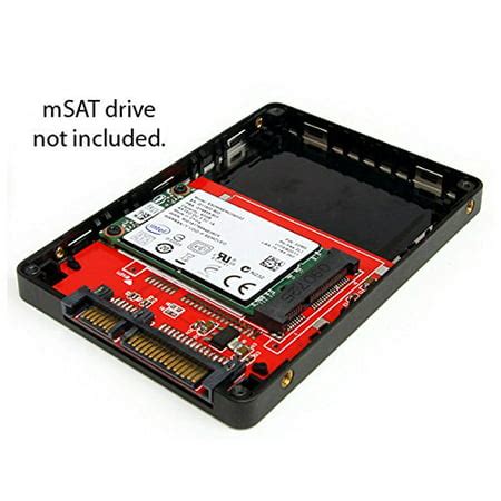 StarTech 2.5in SATA to Mini SATA SSD Adapter Enclosure - Mini PCIe ssd Adapter - SATA to mSATA ...