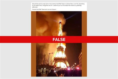 Eiffel tower fire: Fake photo shows Paris iconic landmark ablaze😎 ...