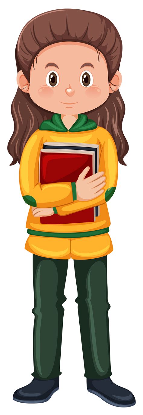 A brunette girl student character 300584 Vector Art at Vecteezy