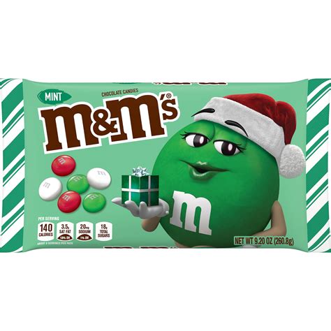 M&M'S, Christmas Candy, Mint, Candies, 9.2 Oz. Bag - Walmart.com - Walmart.com