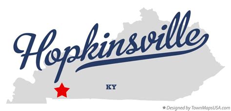 Map of Hopkinsville, KY, Kentucky