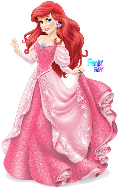 Ariel pink dress new by fenixfairy2 on DeviantArt