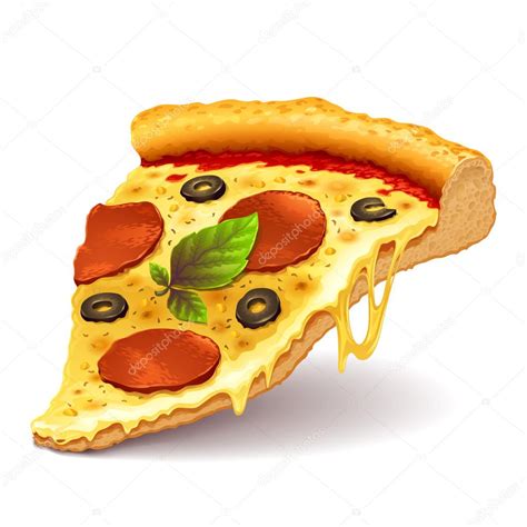 Cheesy pizza slice Stock Vector Image by ©Kolopach #75302543