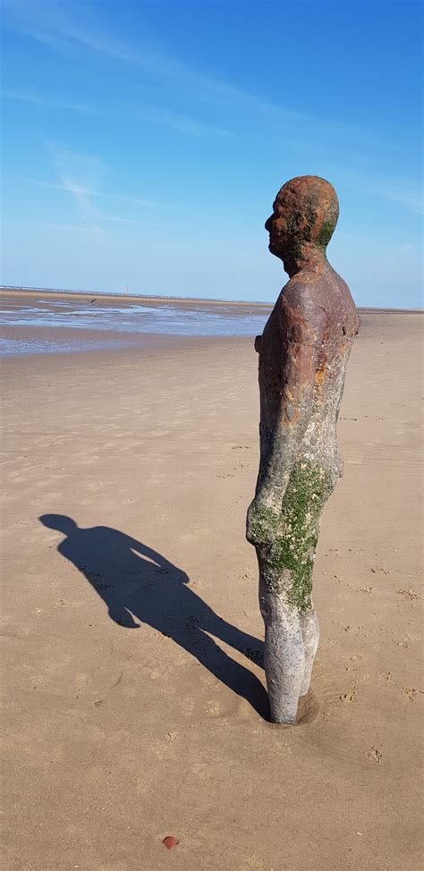 Free Images : another place, antony gormley, crosby, statues, art installation, sea, body of ...