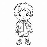 Cute Boy Coloring Pages sketch template