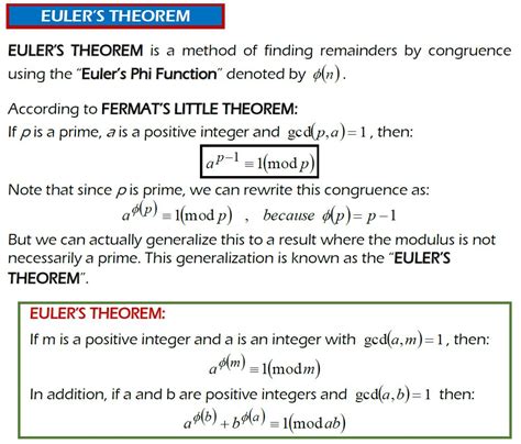 Formula Euler's Theorem - Euler S Theorem - It gives two formulas which explain how to move in a ...