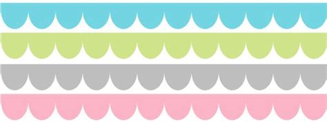 100 Colors Scalloped Border Clipart Collection