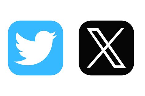 X New Twitter icon. Twitter rebrand little bird to X letter symbol ...