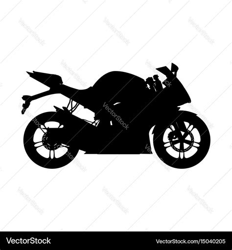 Motorcycle silhouette sport bike Royalty Free Vector Image