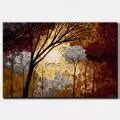 Forest painting on canvas original textured trees painting modern ...