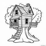 Tree House Adventure Coloring Page 15910 12537 sketch template