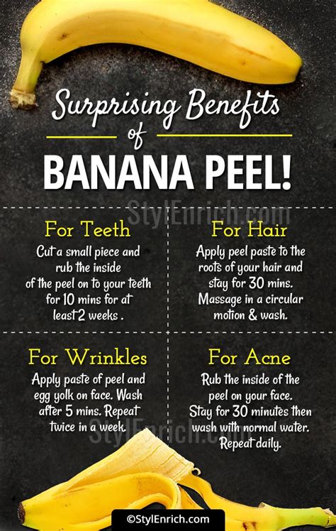 Banana Peel Uses and Benefits for Skin, Hair and Teeth!