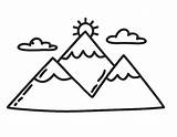 Simple Mountains coloring Page  Download Print Or Color Online For Free sketch template